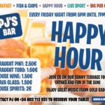 Happy hour at PJs Bar! Drinks deals & a great vibe!