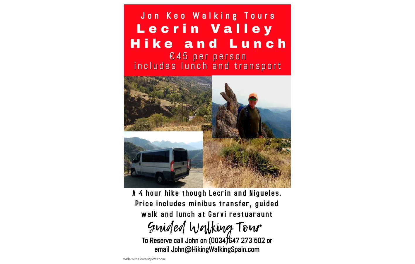 Lecrin Valley Short Hike €45 - with Lunch