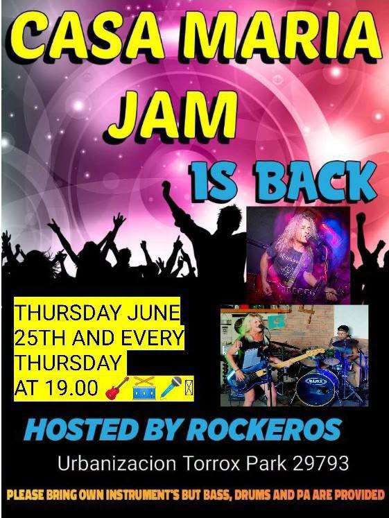 Casa Maria Jam - Every Thursday Night in Torrox!